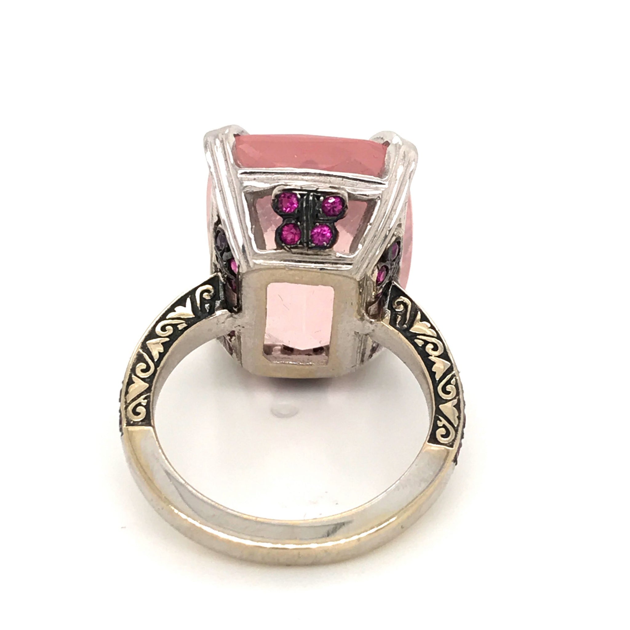 Rose Quartz & Pink Sapphire Cocktail Ring