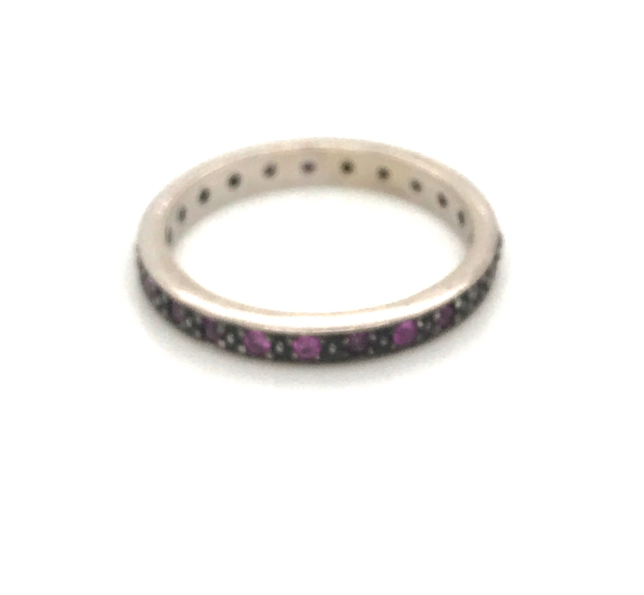 Pave' Pink Sapphire Eternity Band