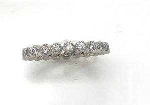 Flower Milgrain Stacking Eternity Bands