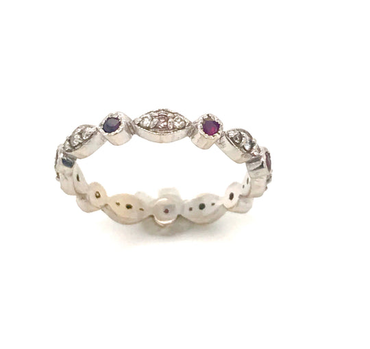 Ruby + Diamond Eternity Band