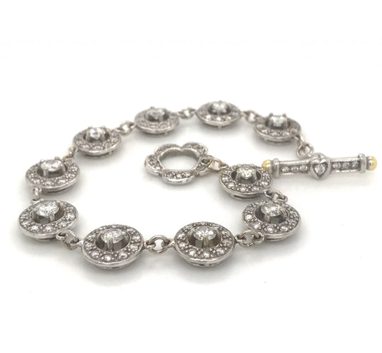 ~5cttw. Pave Diamond 'A-Line' Bracelet