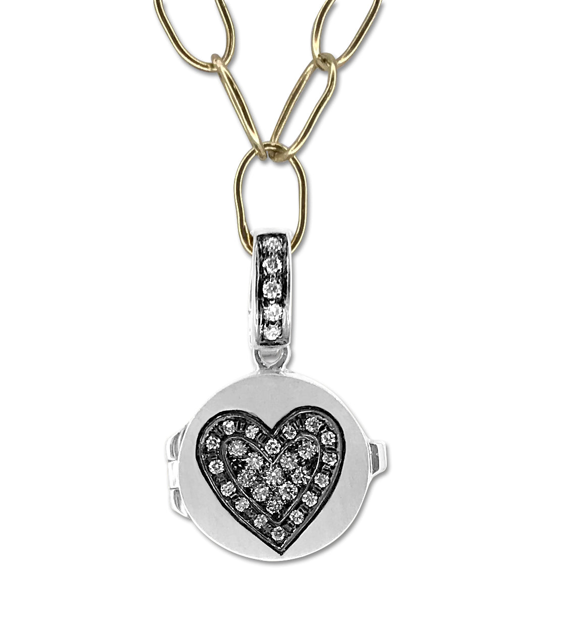 Award-winning  Diamond Love Locket Charm Small