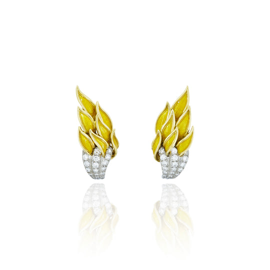 18kt Gold Tiffany & Co. Schlumberger Torch Earrings