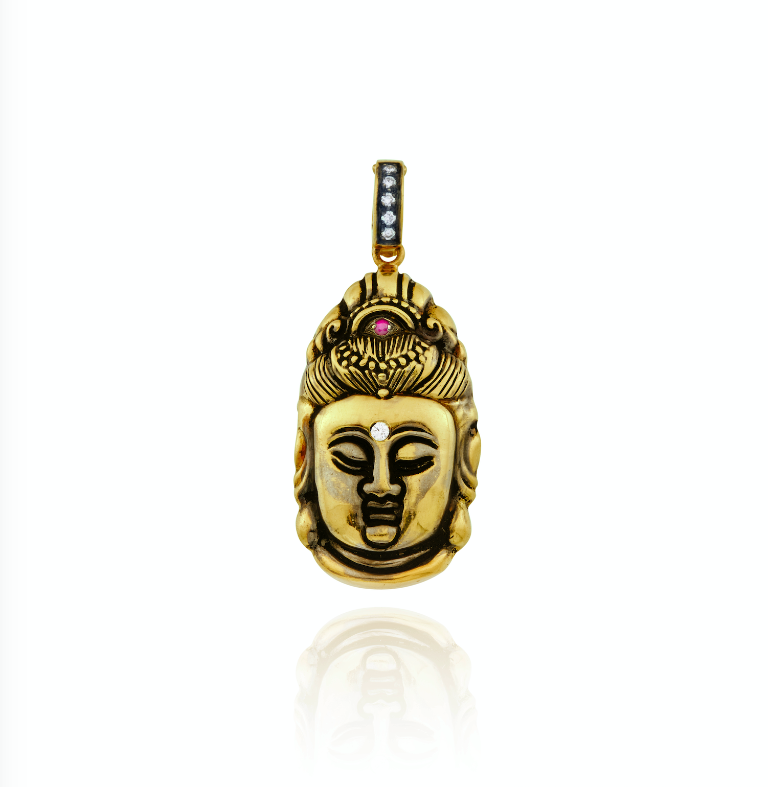'Buddha of Compassion' Charm 18kt Gold