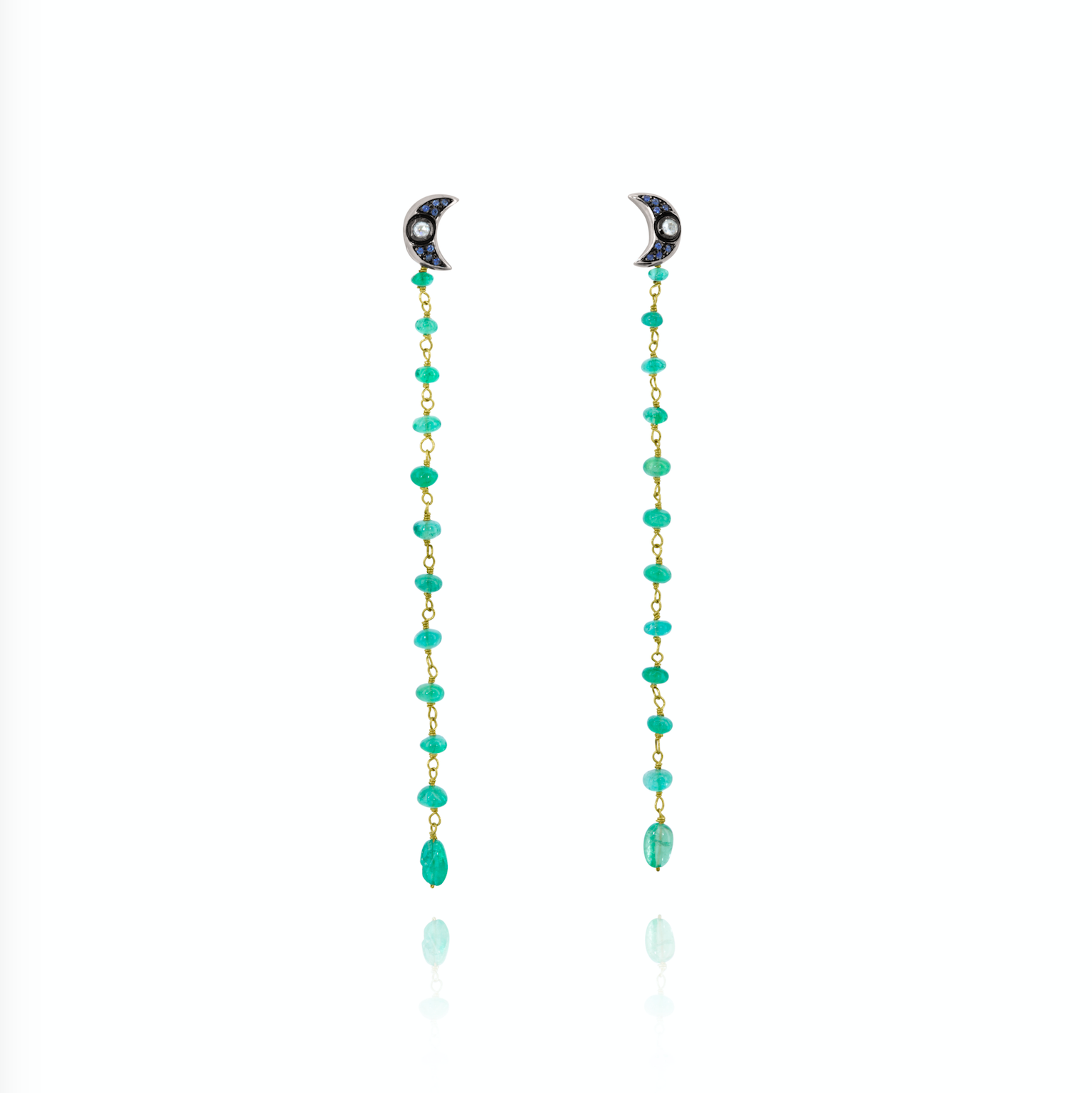 Colombian Emerald Detachable Chandelier Earrings