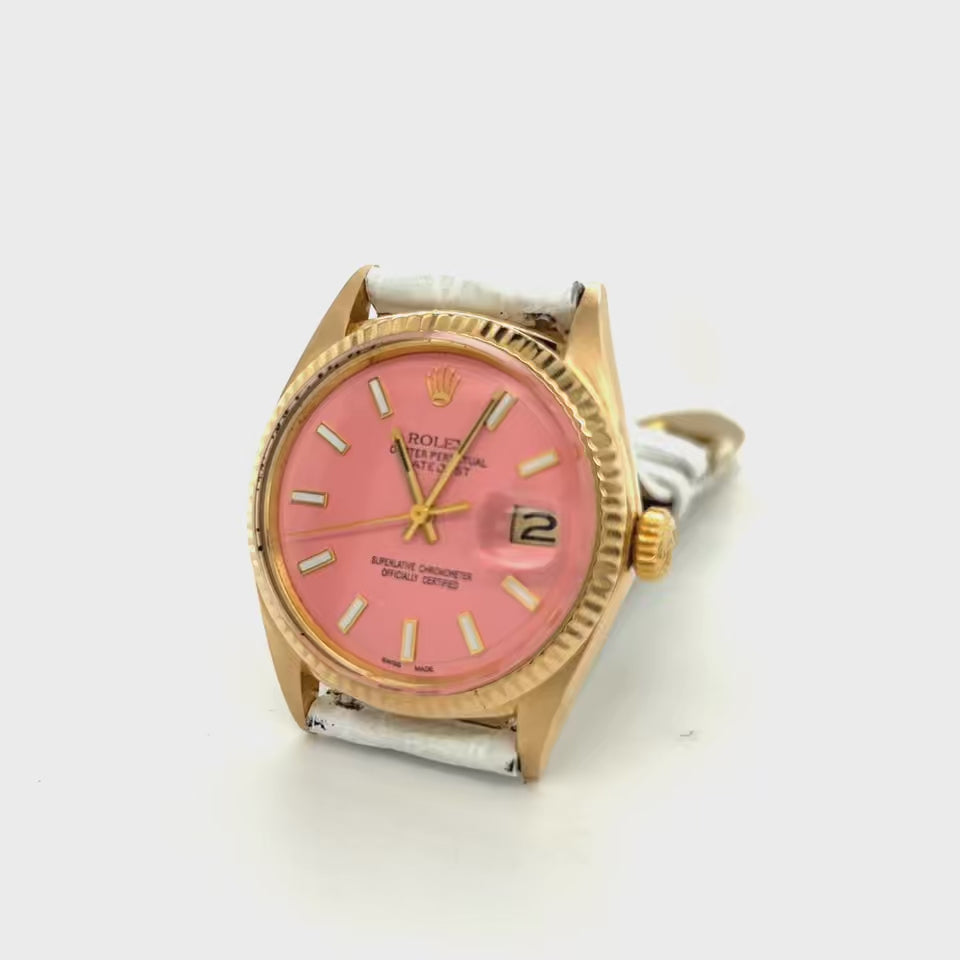 1969 Rolex Datejust 36 Coral 18kt Gold – Glenn Bradford Fine Jewelry