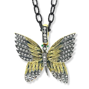 18kt Green Gold Butterfly Charm 1