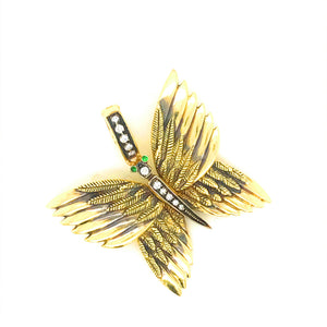 18kt Green Gold Butterfly Charm 2