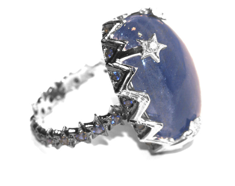 Kristine's Moon + Stars Cocktail Ring