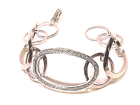Pink Sapphire Award-Winning Oval Link Bracelet