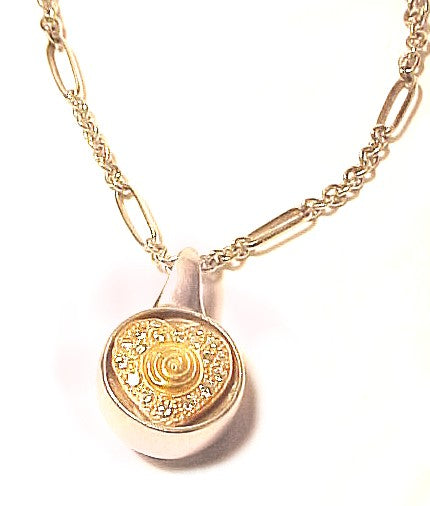 18kt Gold Double-Sided Heart Charm