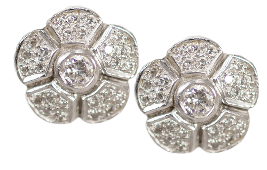 Pavé Diamond Daisy Stud
