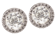 'Large Pave Diamond Studs'