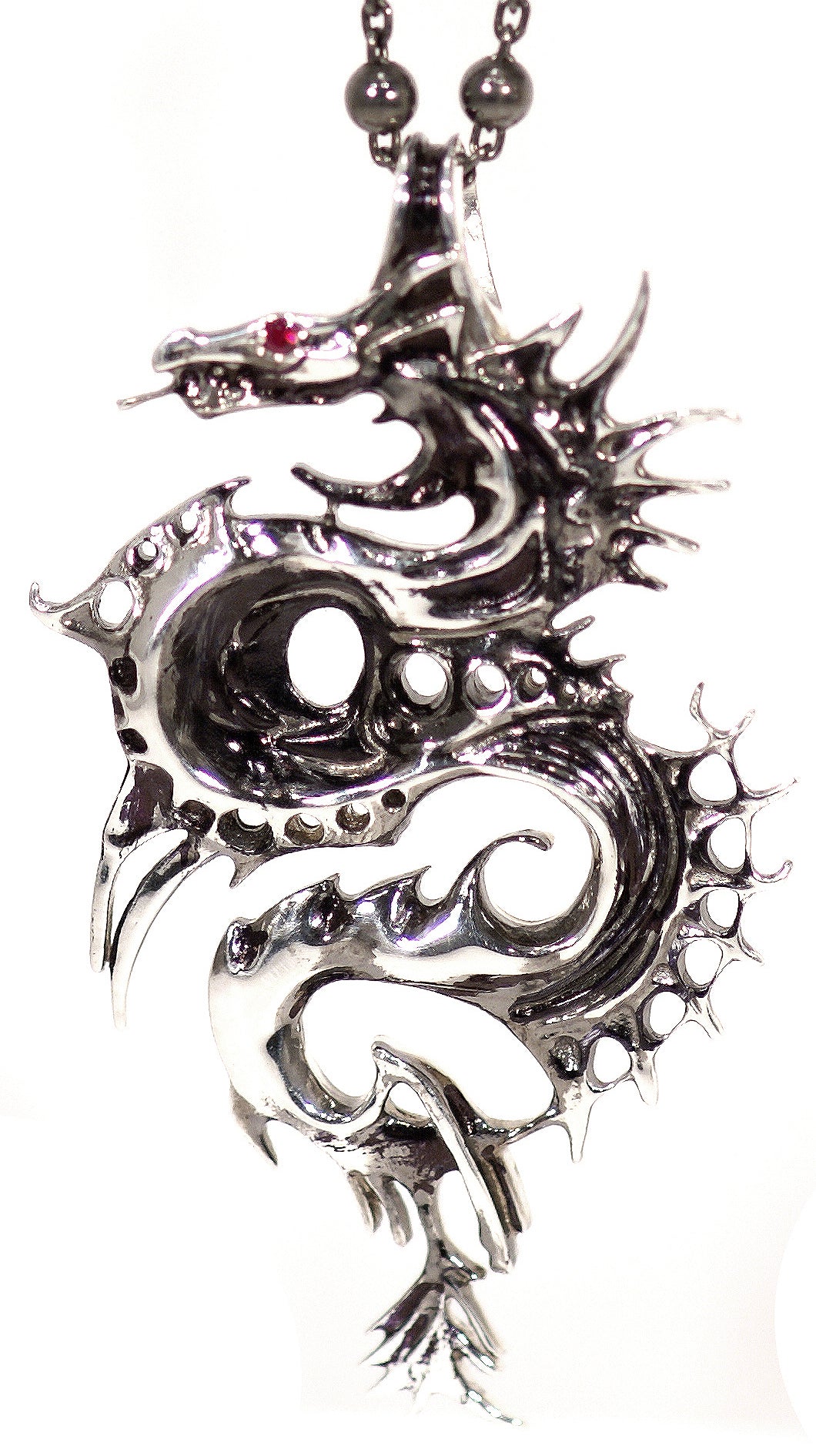 Large Dragon Charm in Anti-tarnish Sterling Silver