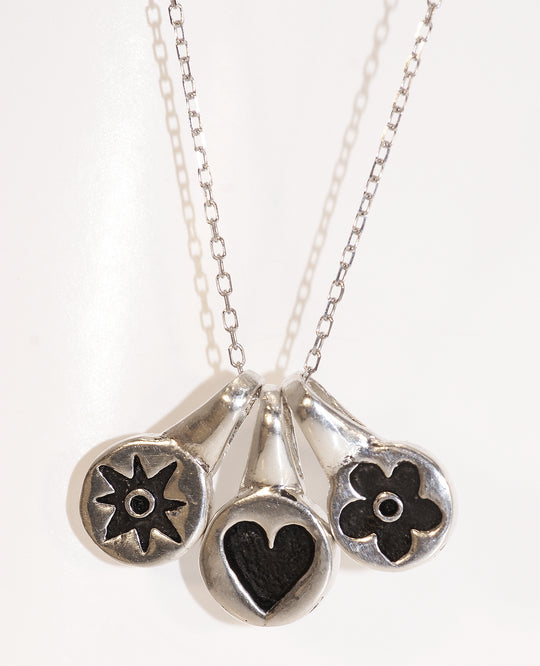 Love, Hope, and Faith Sterling Silver Pendants
