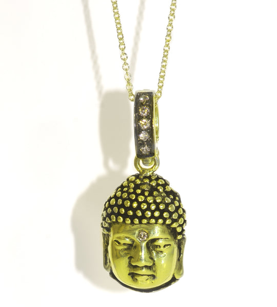 'Buddha of Wisdom' Charm 18kt Green Gold