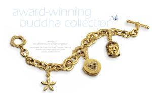 'Buddha of Wisdom' Charm 18kt Green Gold