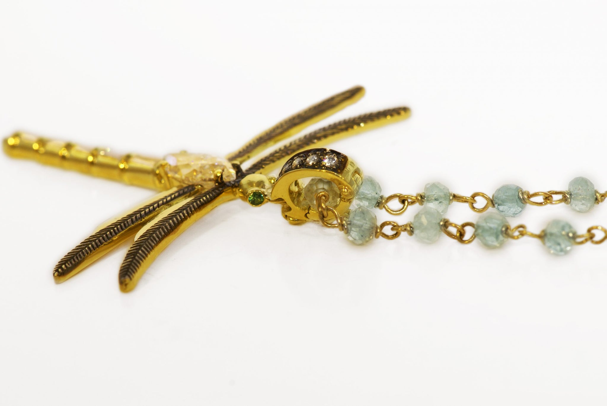 Meredith's 18kt Green Gold Dragonfly Charm