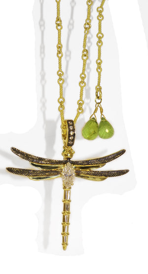 Meredith's 18kt Green Gold Dragonfly Charm