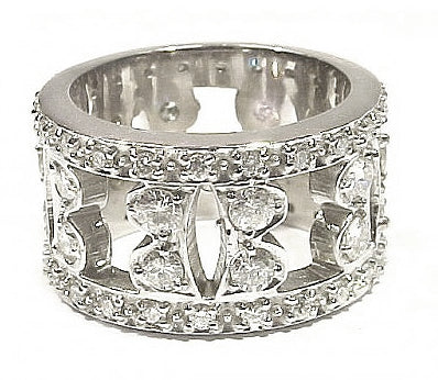 Pave' Wide Butterfly B Eternity Band