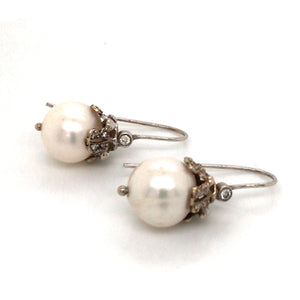 18kt Gold Pearl Drop Earrings