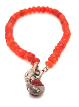 Sterling Silver Carnelian Bracelet