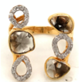 Diamond Slice and Brilliant Cocktail Ring